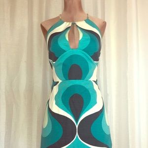 Psychedelic Mod cocktail dress